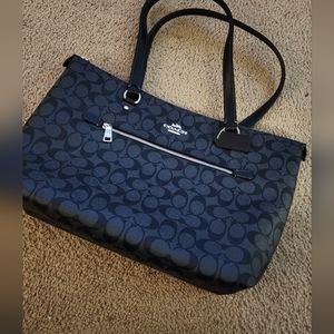 Signature Black Coach Tote